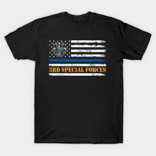 US Army 3rd Special Forces Group USA Flag De Oppresso Liber SFG - Gift for Veterans Day 4th of July or Patriotic Memorial Day T-Shirt